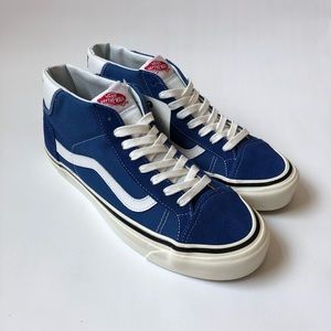 Vans Mid Skool Blue Suede & Canvas
